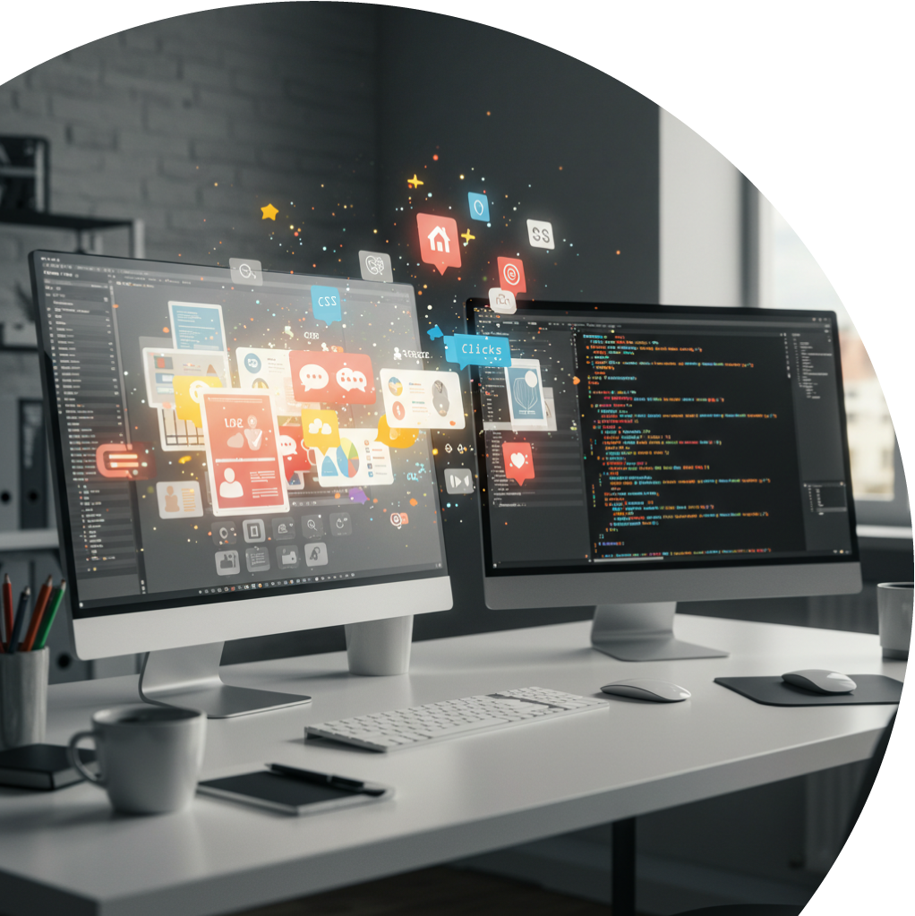 Laptop con código de programación